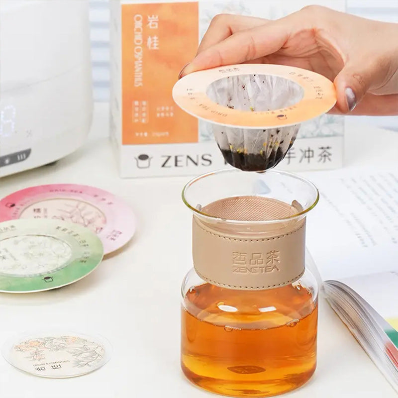 【Flying Saucer Flower Tea】Rose Jasmine Hand-brewed Tea Drop Tea Original Leaves Finely Cut Blended Tea Drink with Free Brewing Cup